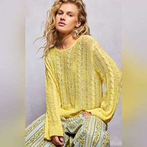#1148 POL Buttercup Breeze Sweater